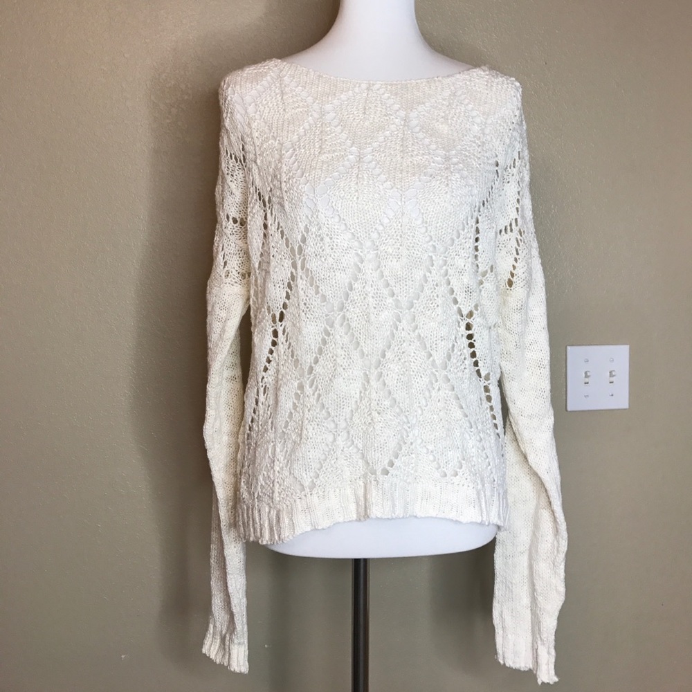 REWIND Knitted Ivory White Sweater L
